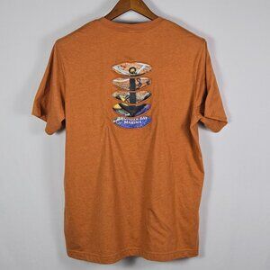 Ripped Rags Thunder Bay Marina T-Shirt XL Orange Graphic Tee Nautical Streetwear